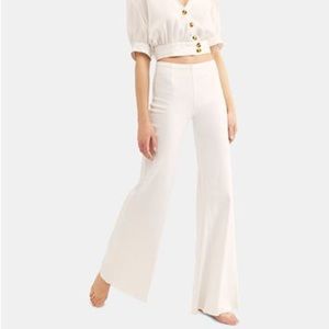 Free People Pull Up A-kine White Jeans